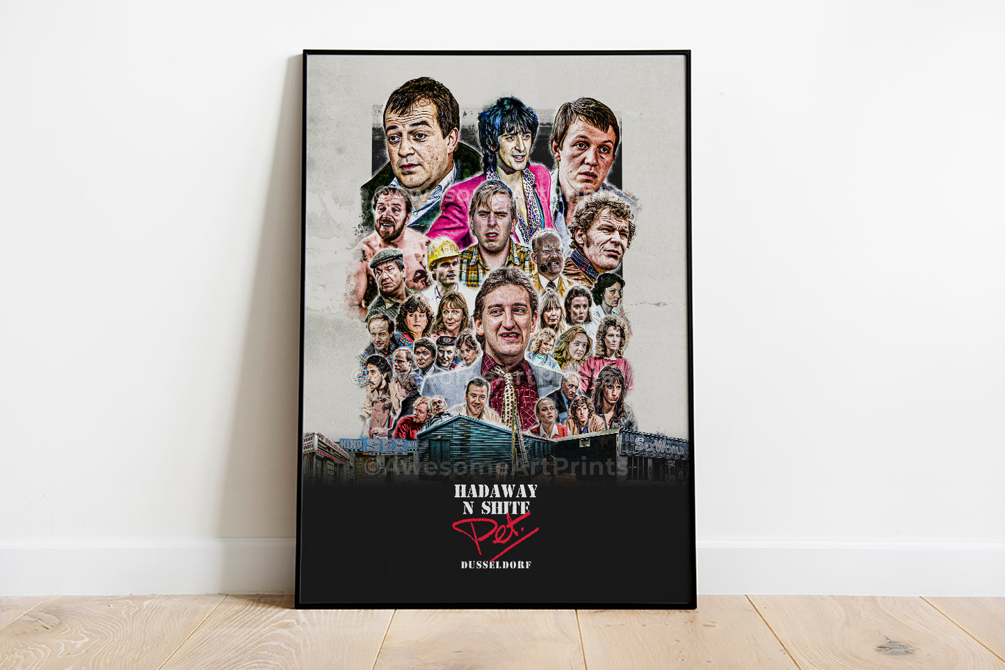 Auf Wiedersehen, Pet, Düsseldorf, series 1 Poster, Digital Illustration