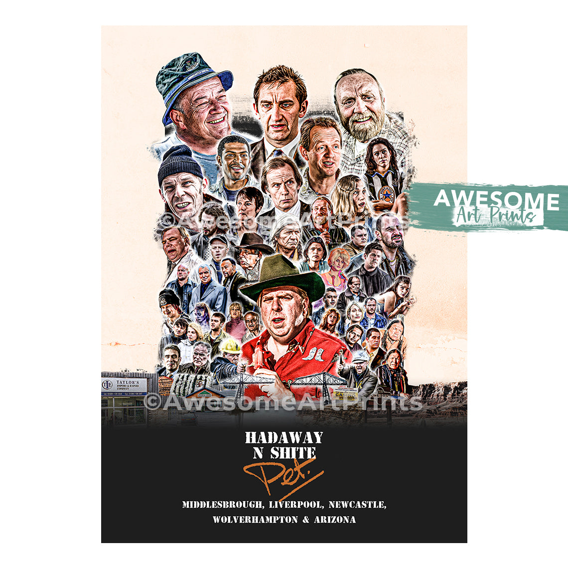 Auf Wiedersehen, Pet, Series 3 Arizona Poster, Digital Illustration