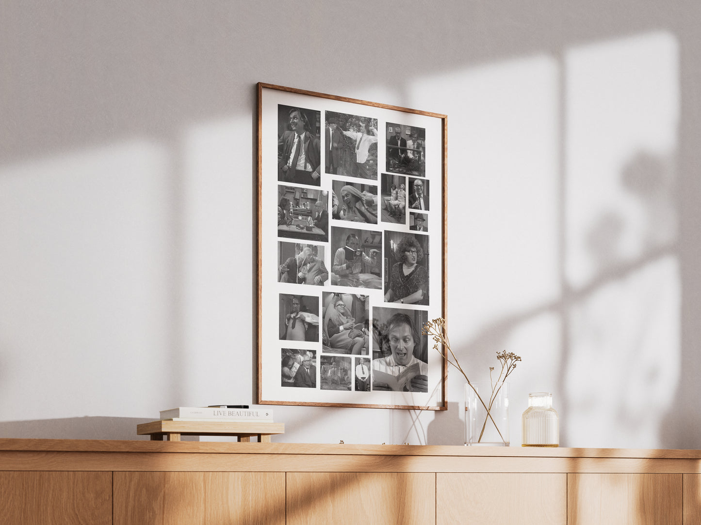 Bottom Rik & Ade black and white Poster Print | British wall art