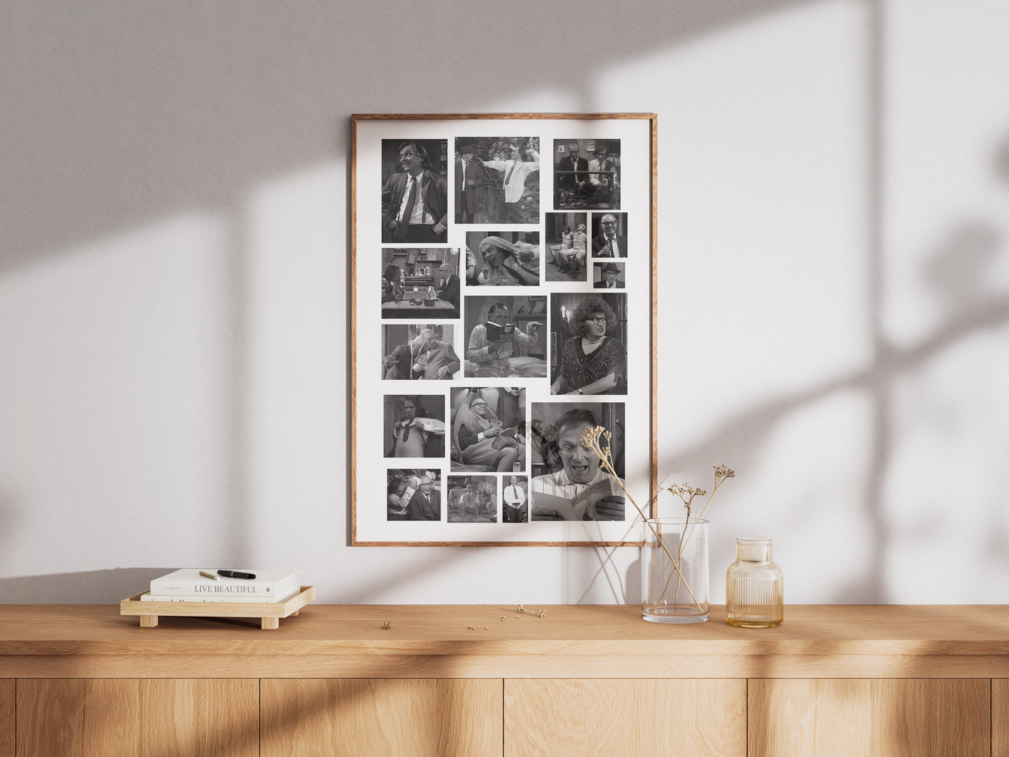 Bottom Rik & Ade black and white Poster Print | British wall art