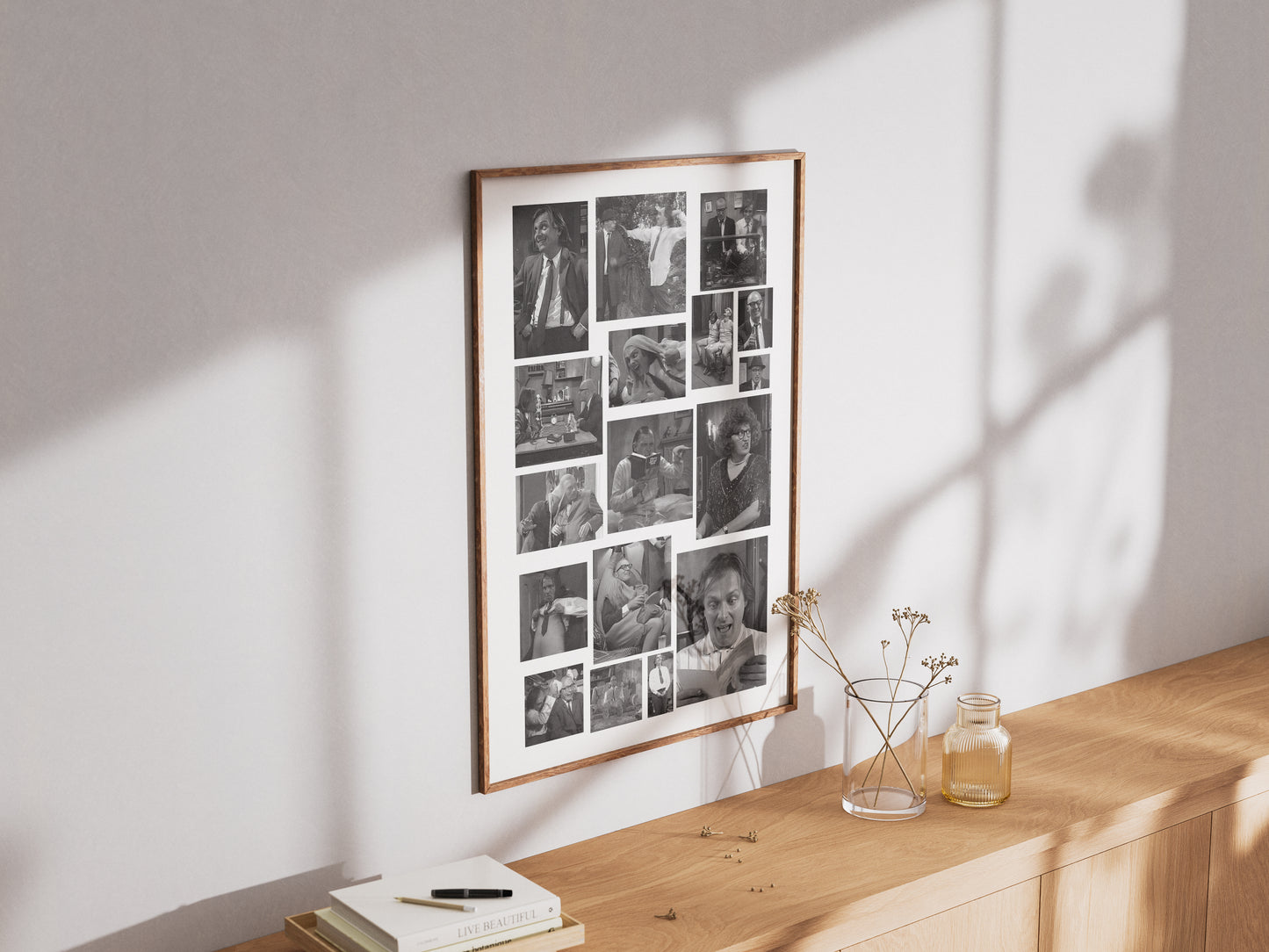 Bottom Rik & Ade black and white Poster Print | British wall art