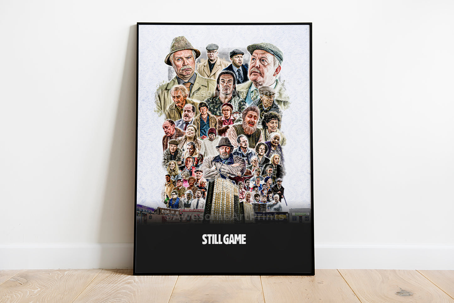 Still Game Poster Print, Digital Illustration