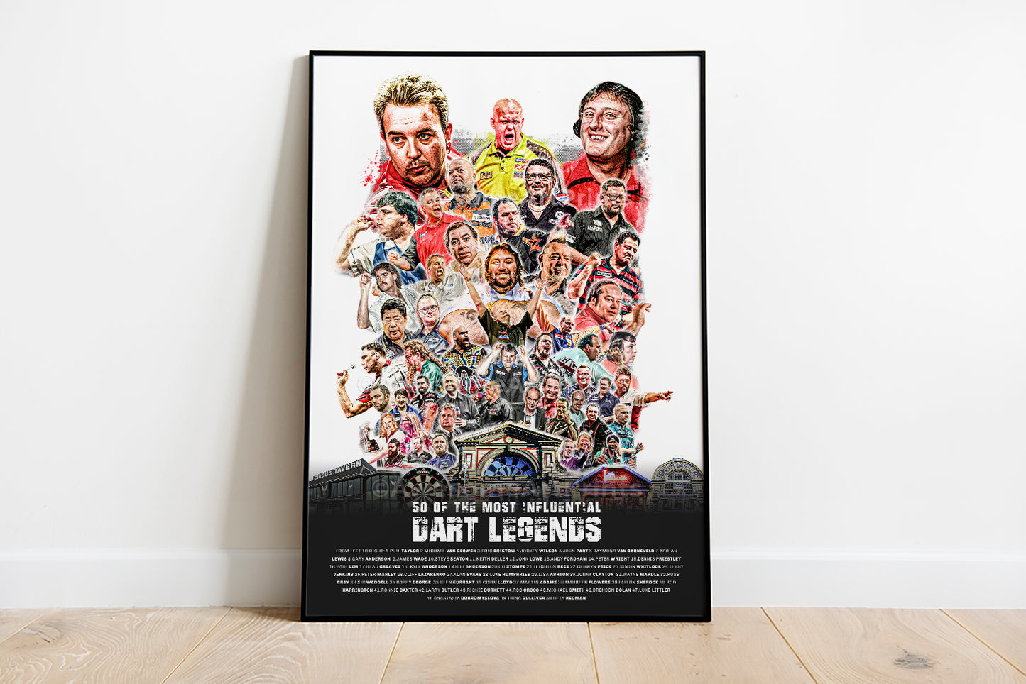 50 Most Influential Dart Legends Poster Print