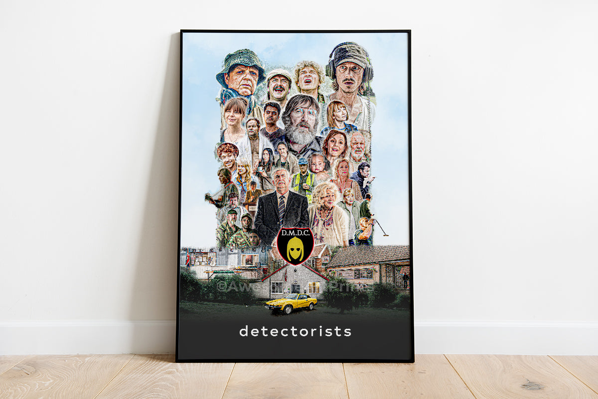 Detectorists Poster Print Digital Illustration | British wall art