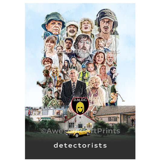 Detectorists Poster Print Digital Illustration | British wall art