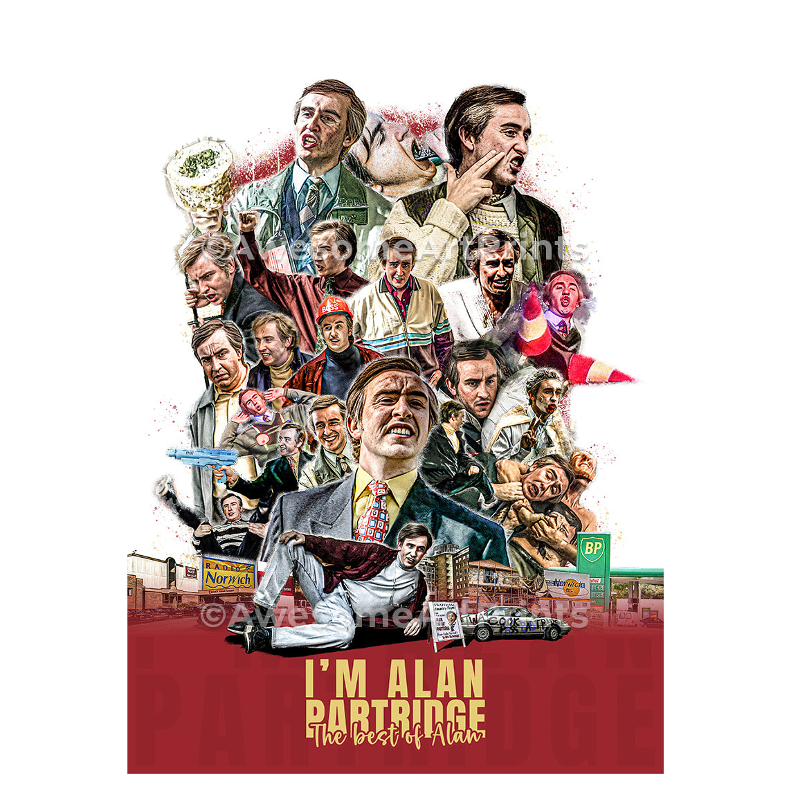 I'm Alan Partridge, the best of Alan poster, Digital Illustration