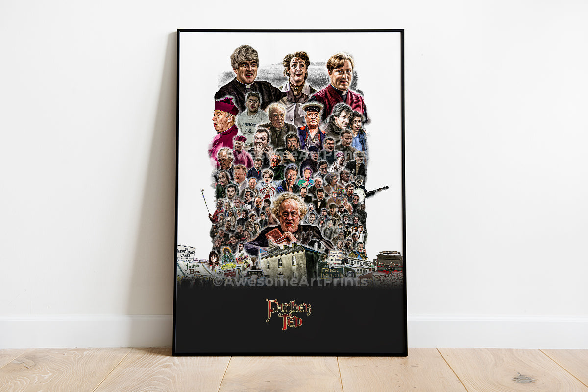 FATHER TED Poster Print, Digital Illustration | British wall art