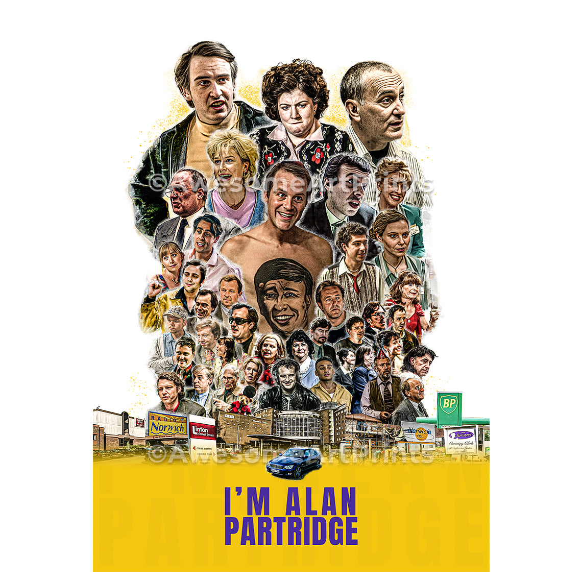 I'm Alan Partridge series 1-2 Poster, Digital Illustration