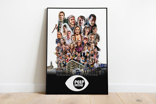 Peep Show Poster Print, the complete collection, Digital Illustration