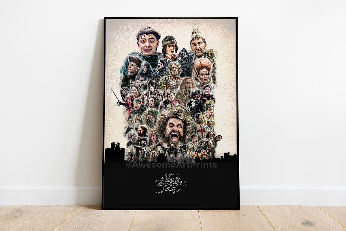 The Black Adder Series 1 Poster Print, Digital Illustration | British wall art