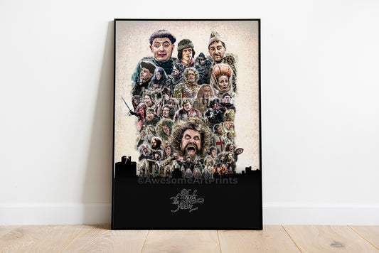 The Black Adder Series 1 Poster Print, Digital Illustration | British wall art