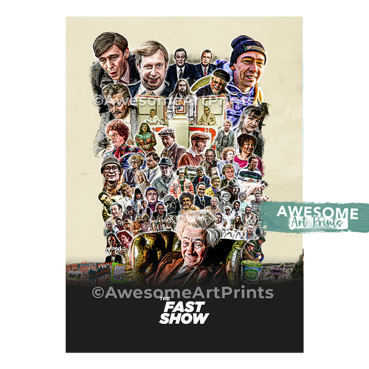 The Fast Show Poster Print, Digital Illustration | British Wall Art