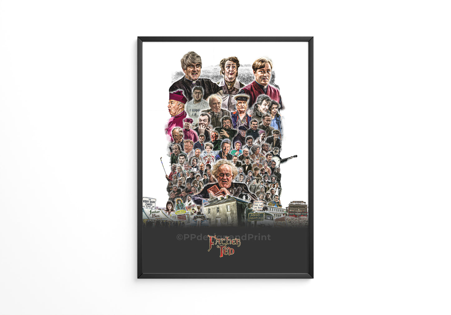 FATHER TED Poster Print, Digital Illustration | British wall art